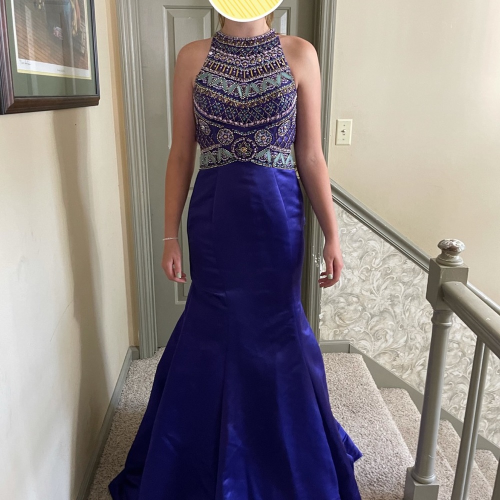 Shail K trumpet evening gown